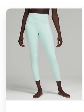 Lululemon Align 25” High-Rise Pant, Delicate Mint Double-Lined Size 0